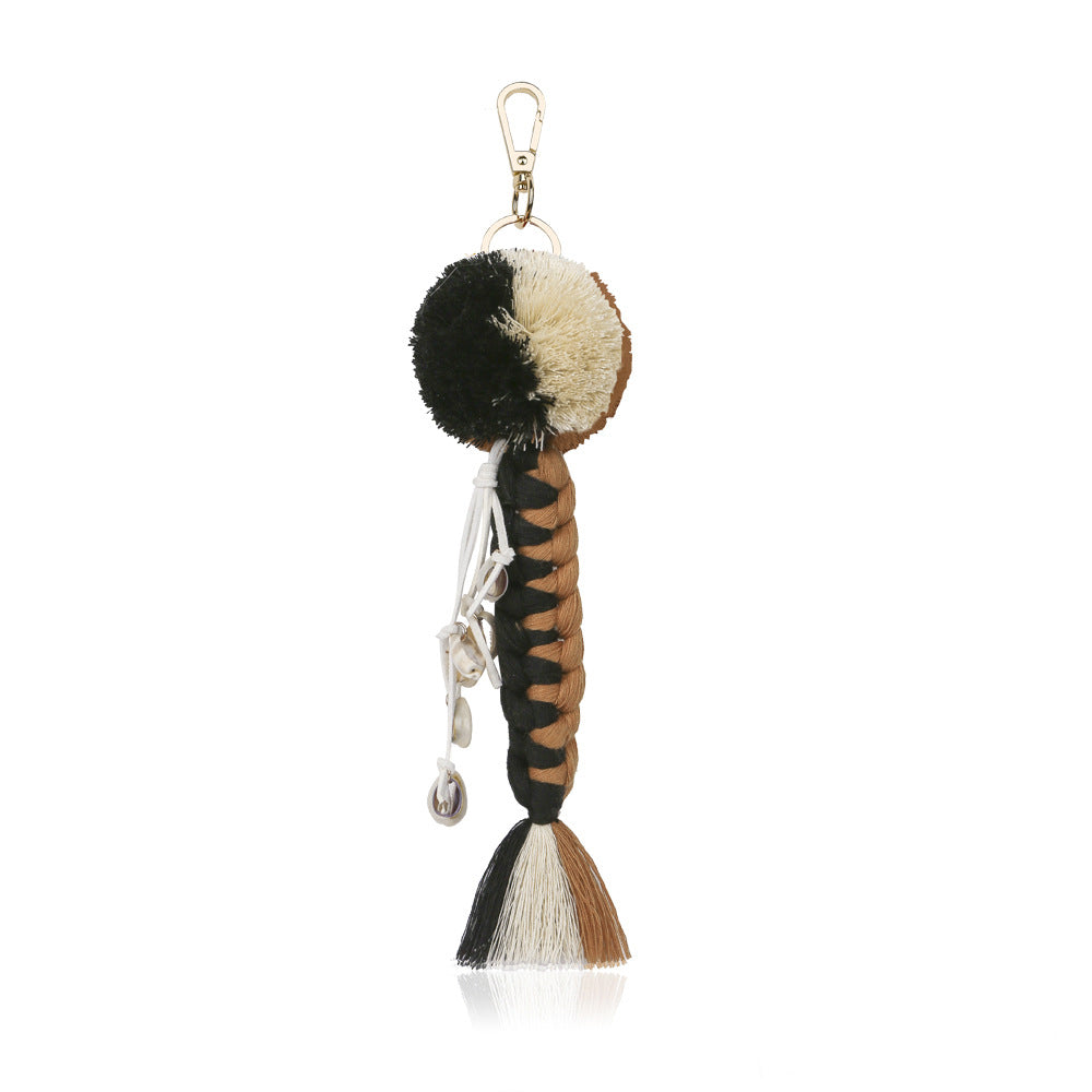 Wholesale Bohemian Tassel Pendant DIY Hand-woven Keychain
